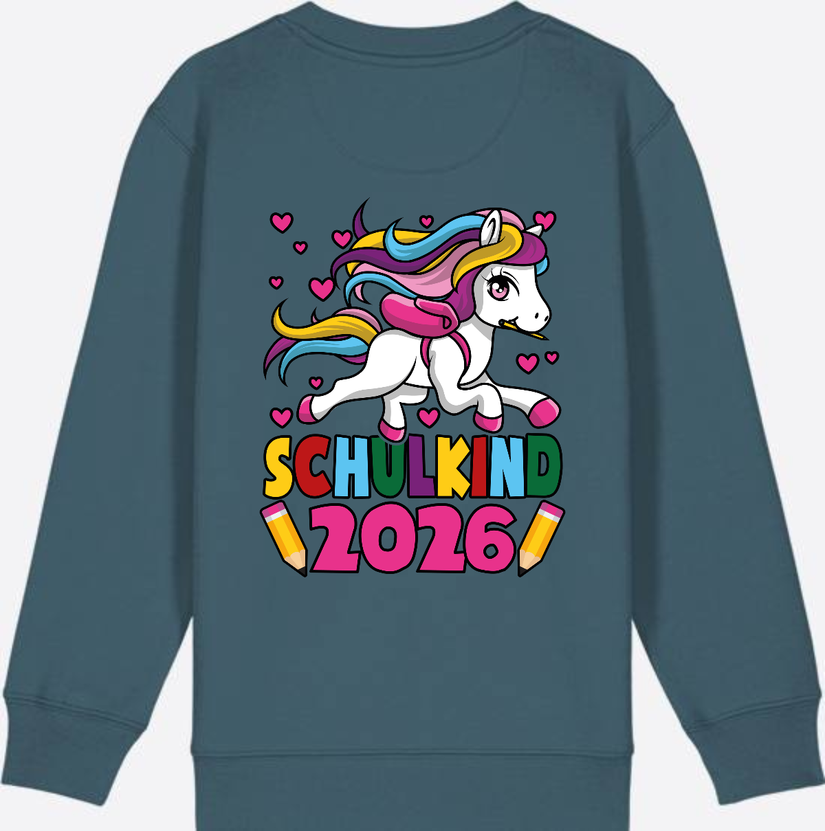 Sweatshirt Schulkind 2026 Einhorn – Personalisiert mit Name - Stargazer
