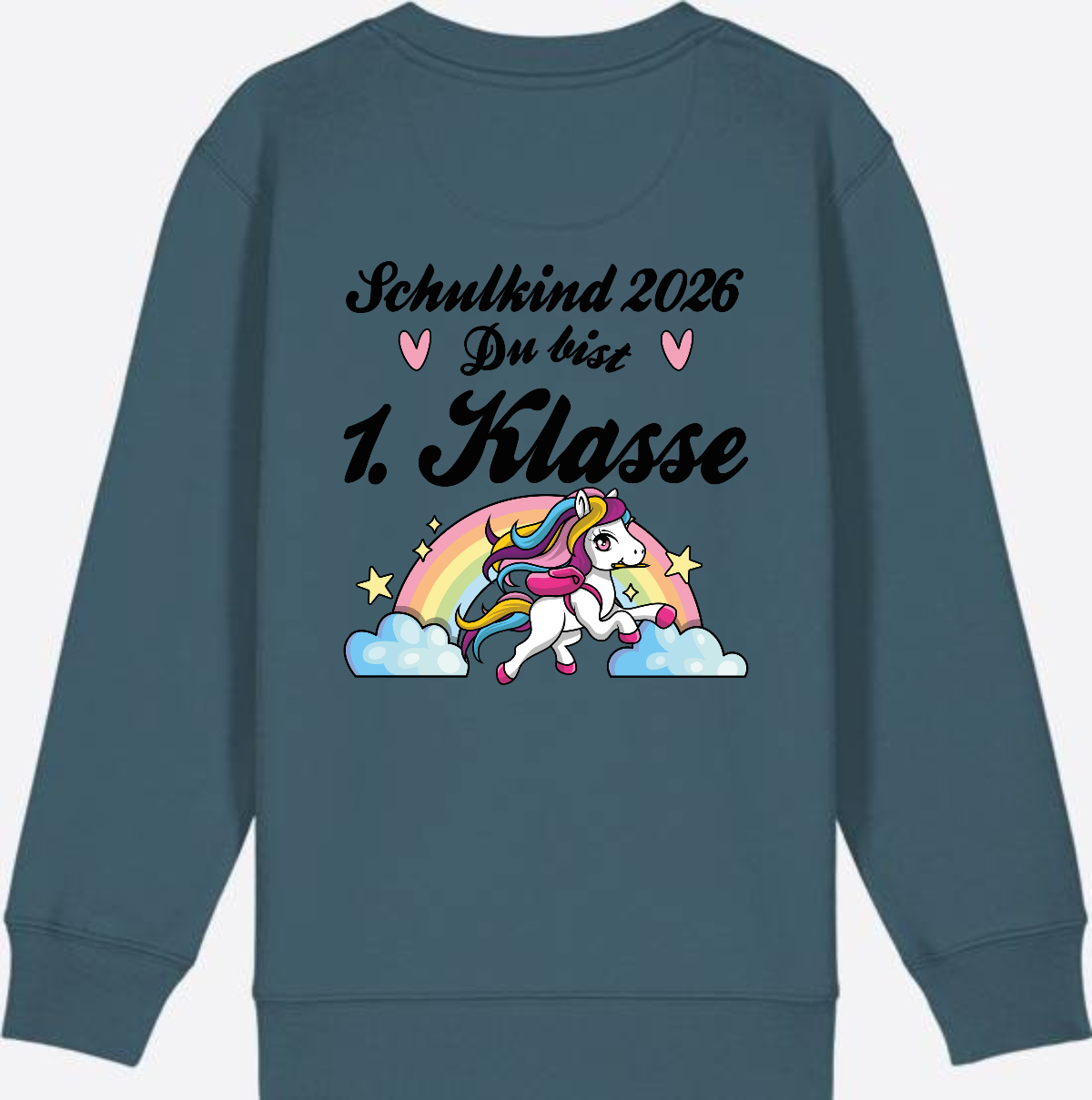 Sweatshirt Schulkind 2026 Pferd - Erstklassig mit Name - Stargazer
