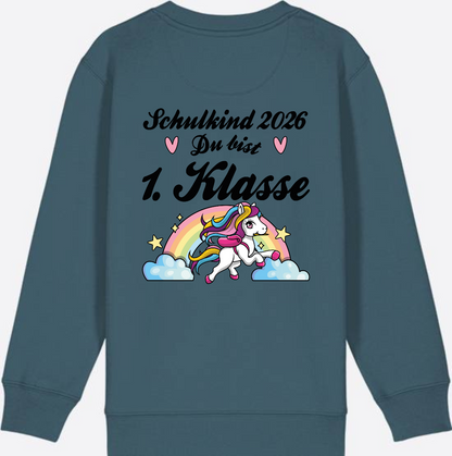 Sweatshirt Schulkind 2026 Pferd - Erstklassig mit Name - Stargazer
