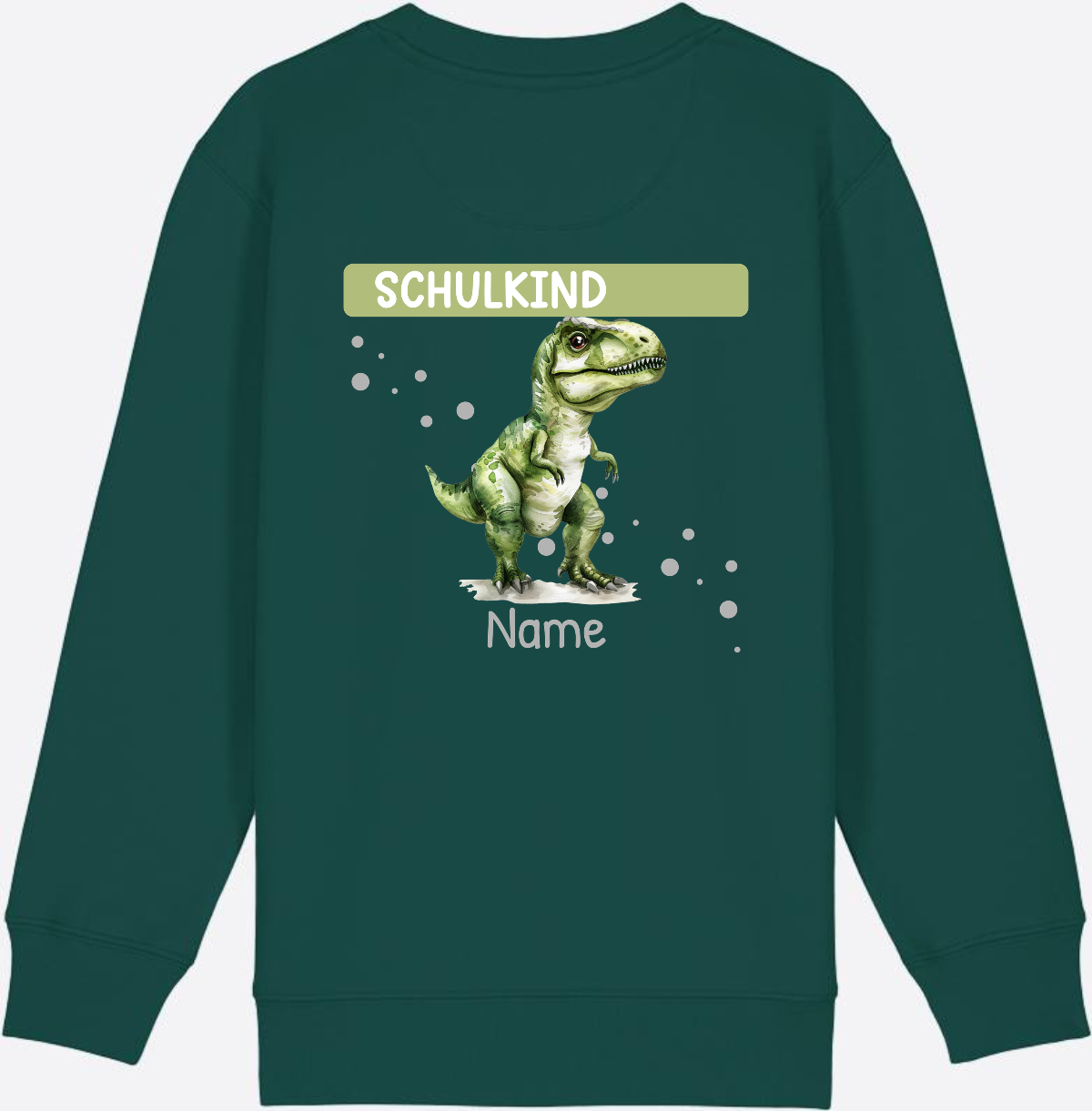 Sweatshirt zur Einschulung – Geschenk mit Namen personalisiert - Glazed Green