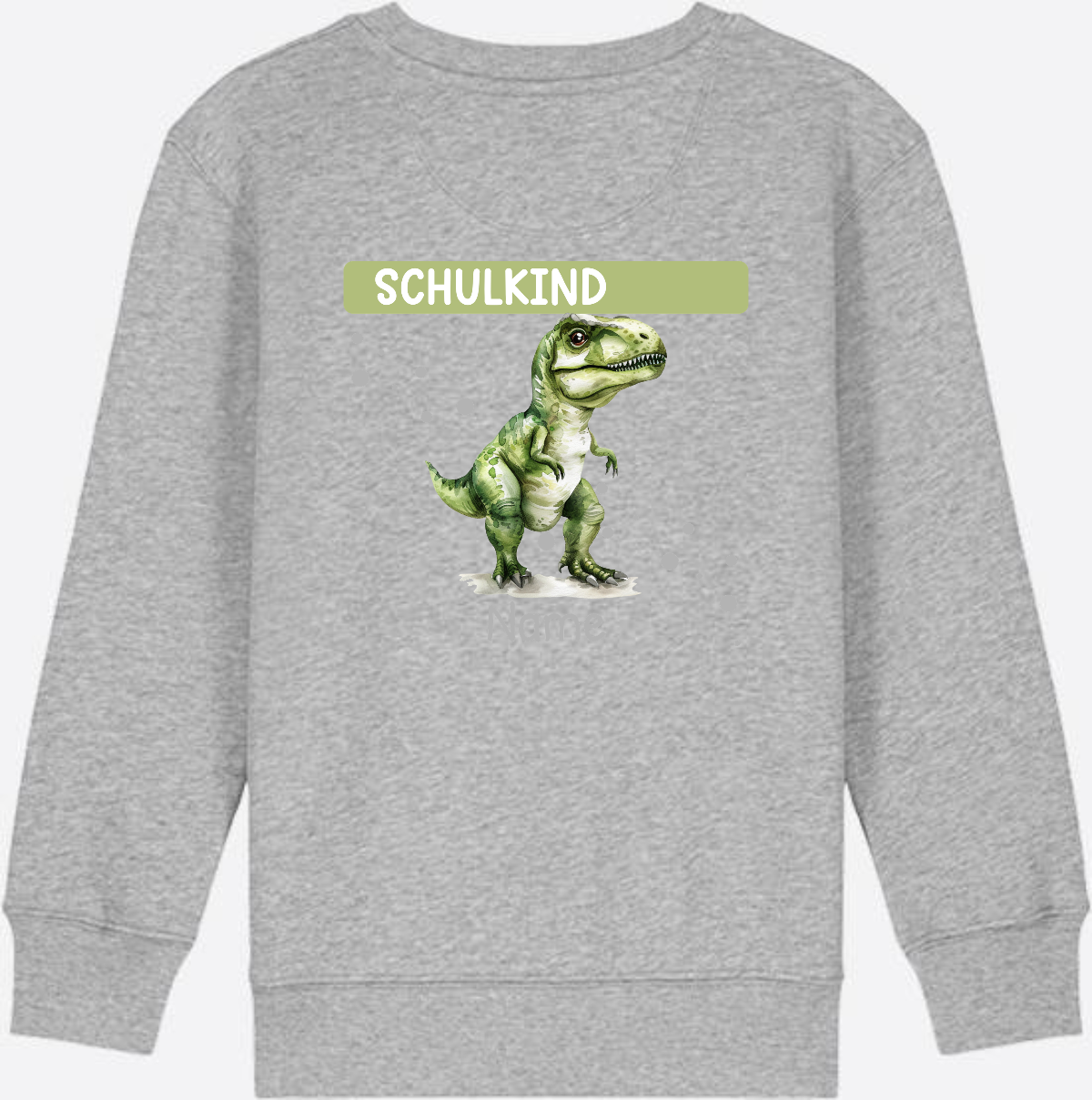 Sweatshirt zur Einschulung – Geschenk mit Namen personalisiert - Heather Grey