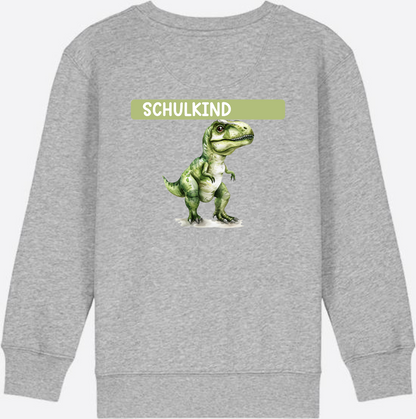 Sweatshirt zur Einschulung – Geschenk mit Namen personalisiert - Heather Grey