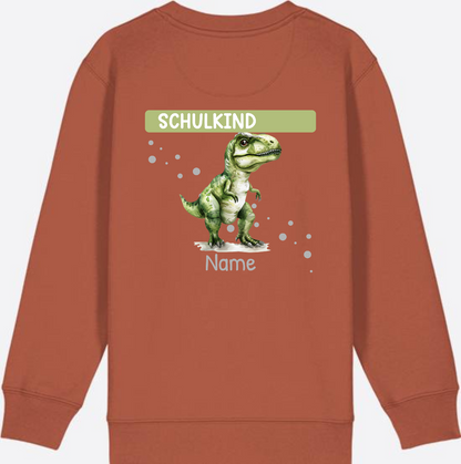 Sweatshirt zur Einschulung – Geschenk mit Namen personalisiert - Heritage Brown