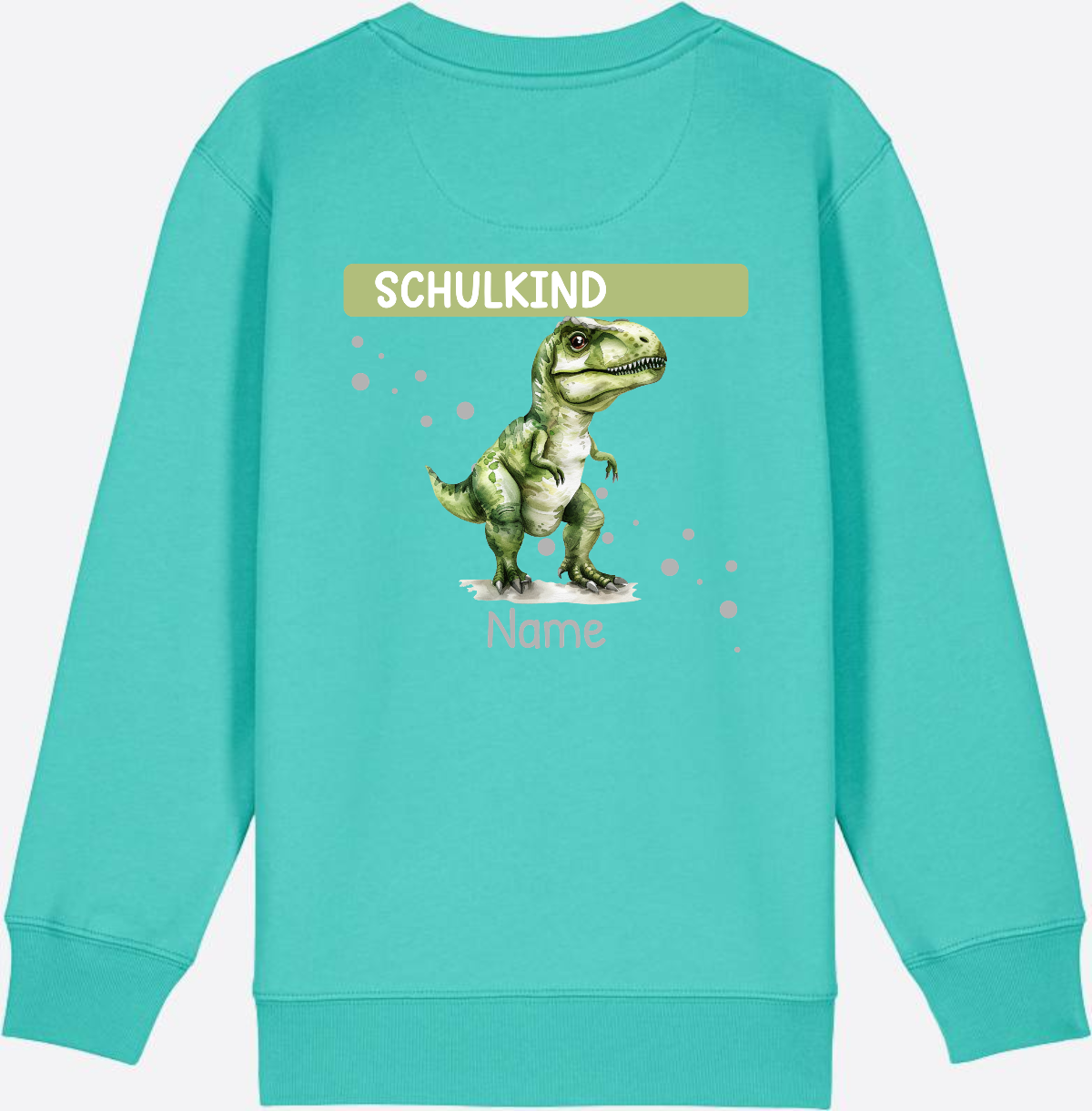 Sweatshirt zur Einschulung – Geschenk mit Namen personalisiert - Pool Blue