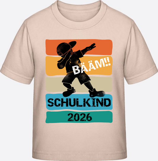T-Shirt Bääm! Schulkind 2026 – Personalisiert zur Einschulung - Eco-Heather