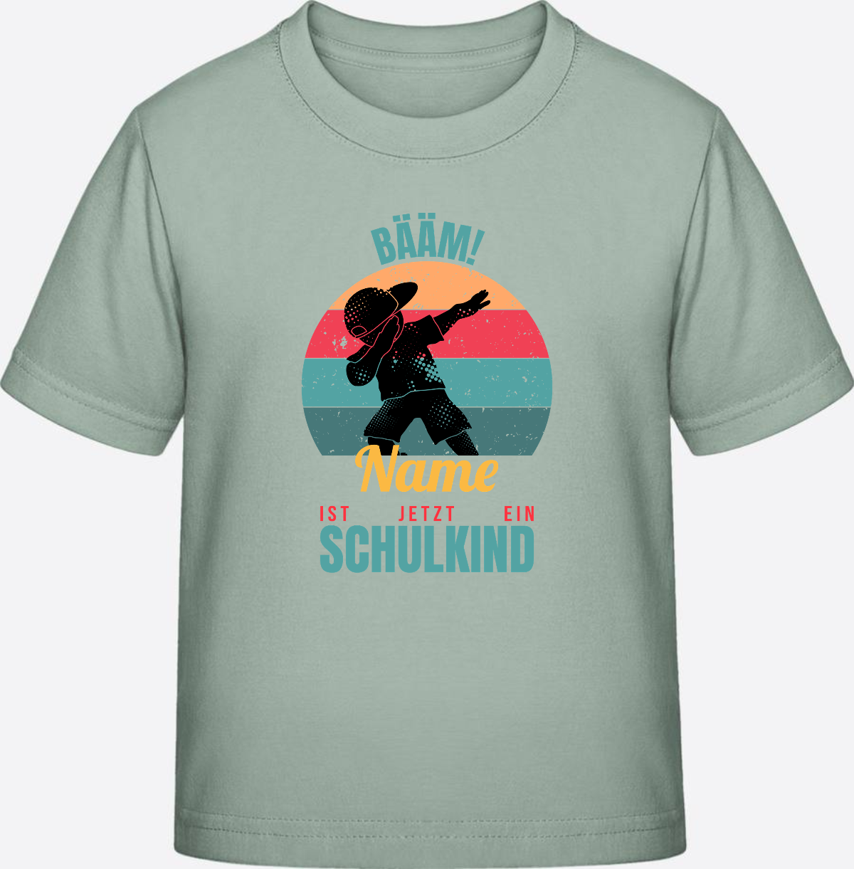 T-Shirt BÄÄM Schulkind mit Name – Geschenk zur Einschulung - Aloe