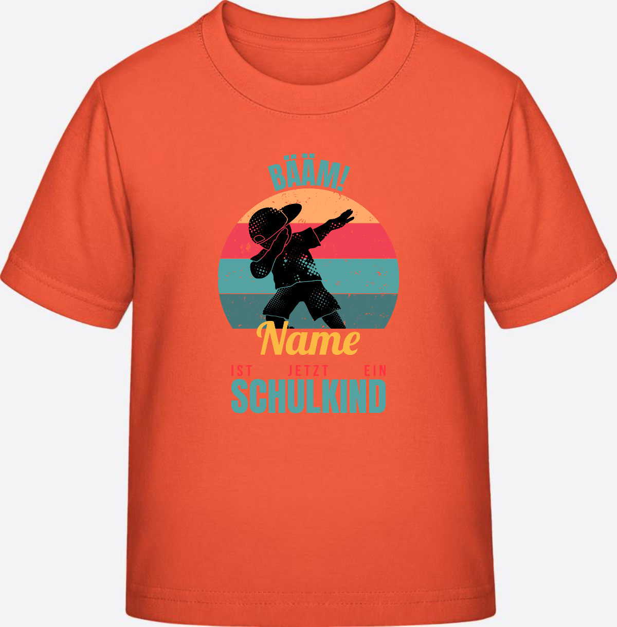 T-Shirt BÄÄM Schulkind mit Name – Geschenk zur Einschulung - Fiesta