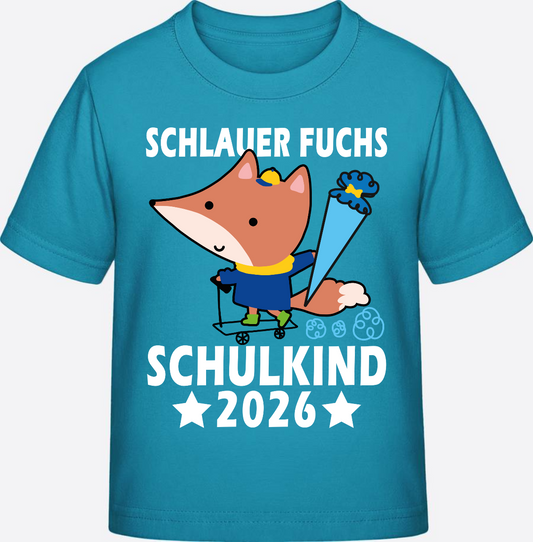 T-Shirt Einschulung 2026 – Schlauer Fuchs mit Namen - Swimming Pool