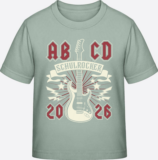 T-Shirt Einschulung „ABCD Schulrocker“ personalisiert - Aloe