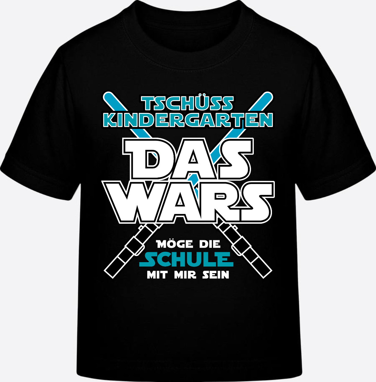 T-Shirt Einschulung "Das Wars Kindergarten" mit Wunschnamen - Black