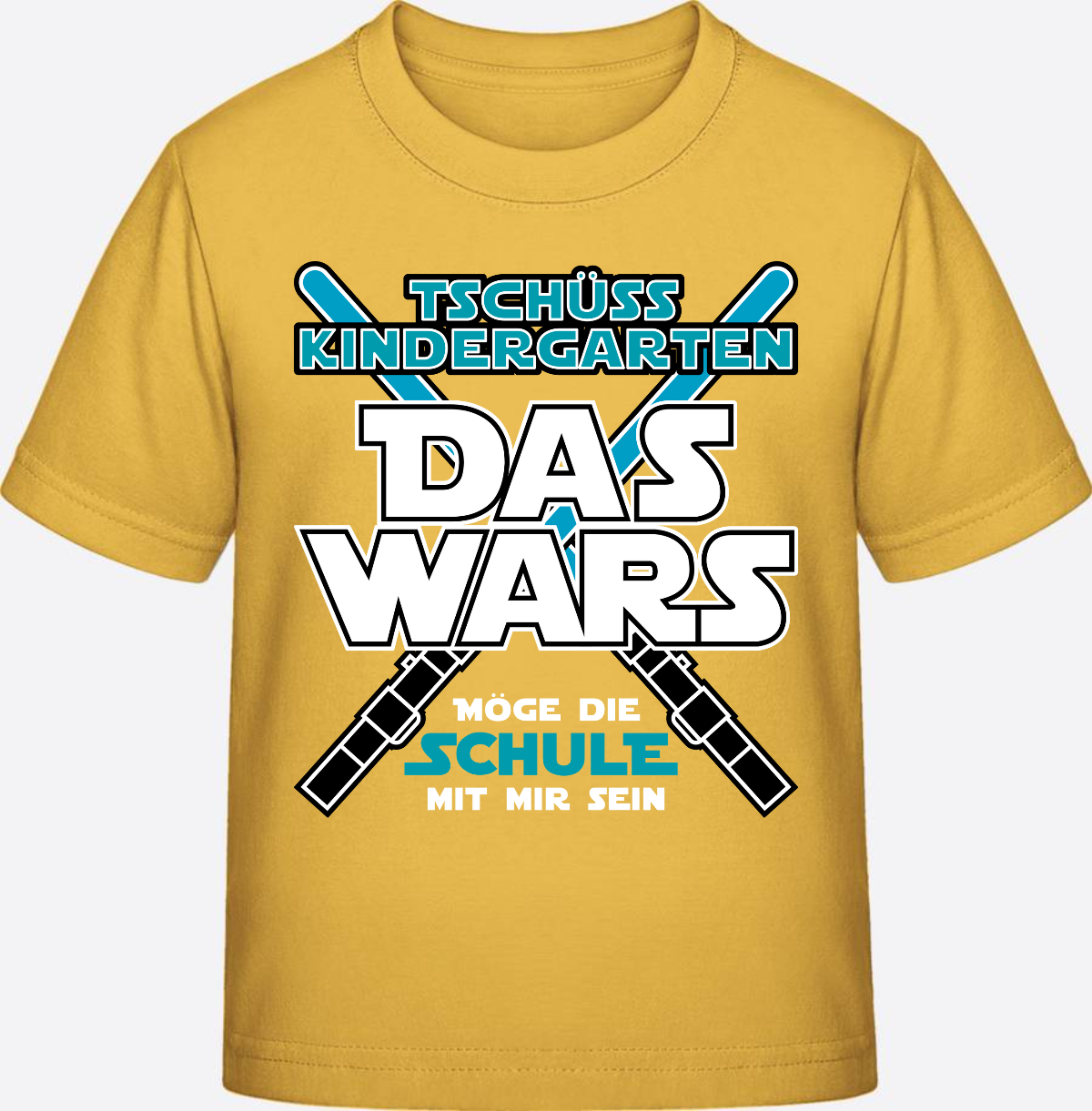T-Shirt Einschulung "Das Wars Kindergarten" mit Wunschnamen - Gold
