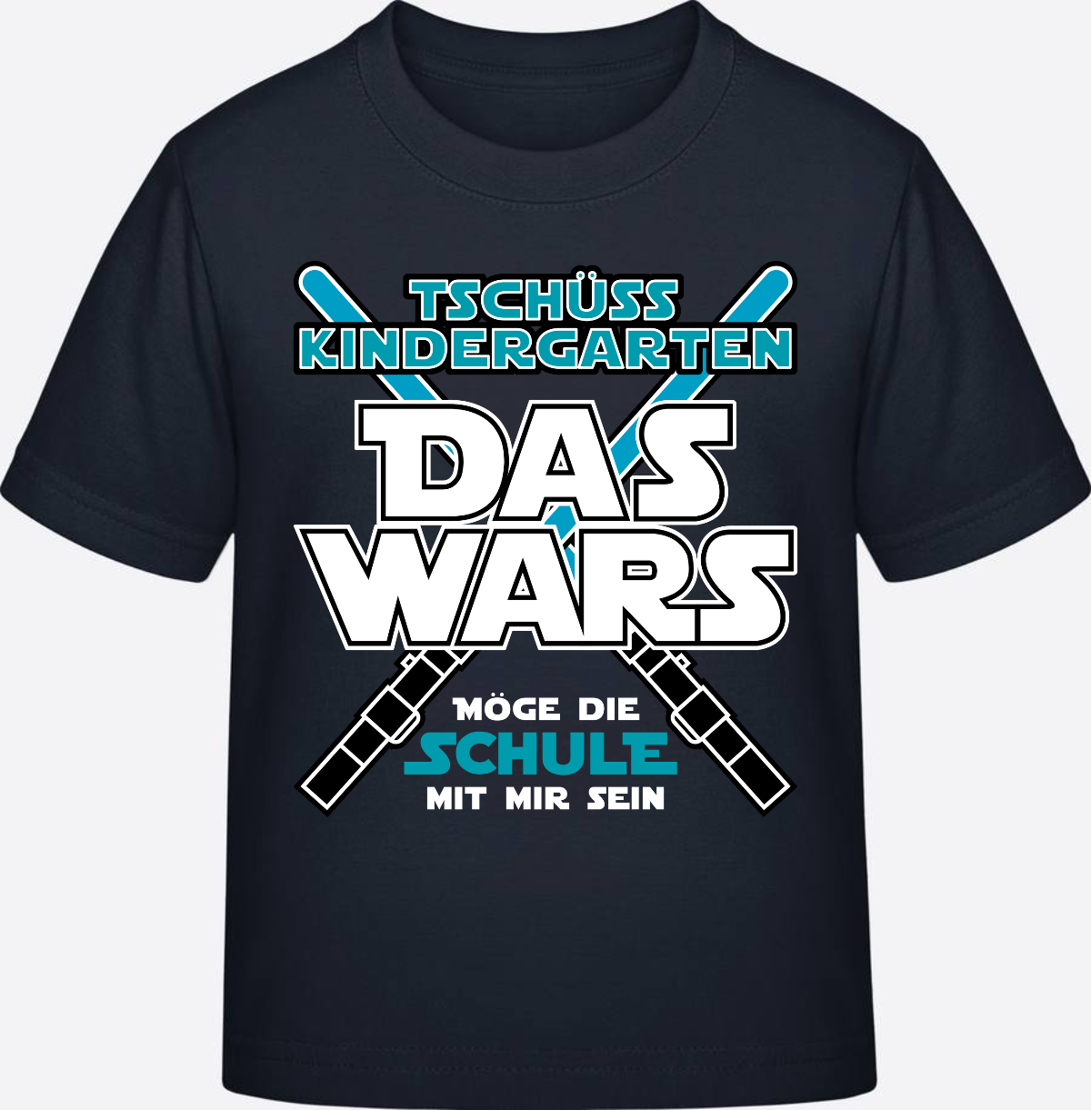 T-Shirt Einschulung "Das Wars Kindergarten" mit Wunschnamen - Navy