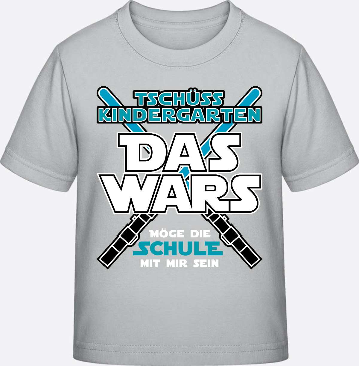 T-Shirt Einschulung "Das Wars Kindergarten" mit Wunschnamen - Pacific Grey