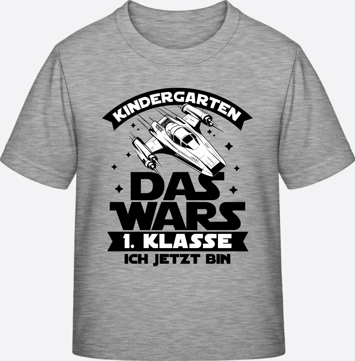 T-Shirt Einschulung Kindergarten Das Wars – Personalisiert - Heather Grey