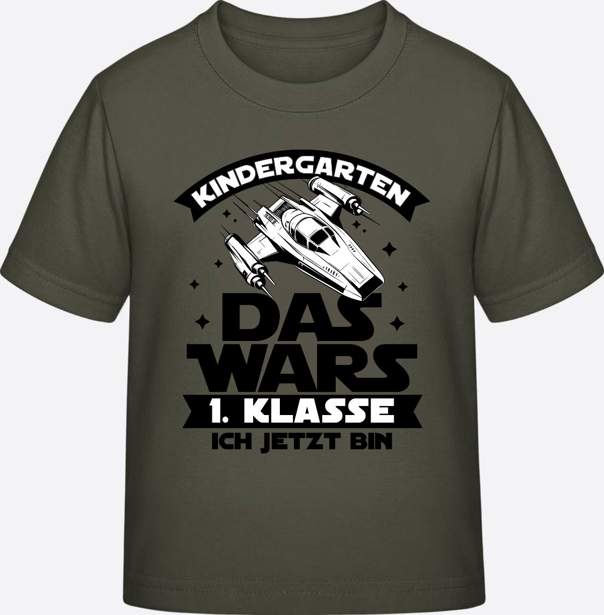 T-Shirt Einschulung Kindergarten Das Wars – Personalisiert - Khaki