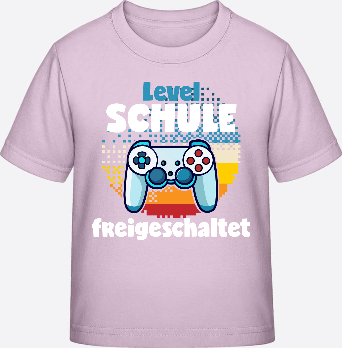T-Shirt Einschulung: Level Schule freigeschaltet - Pink Sixties