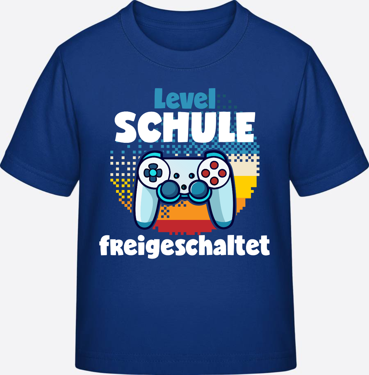 T-Shirt Einschulung: Level Schule freigeschaltet - Royal