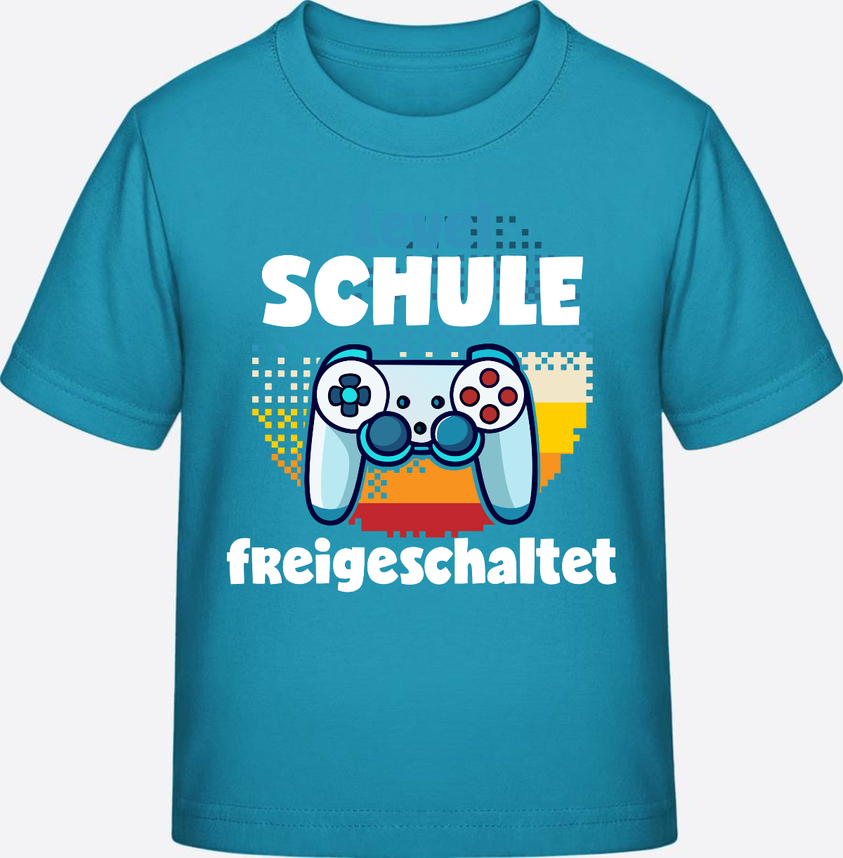 T-Shirt Einschulung: Level Schule freigeschaltet - Swimming Pool