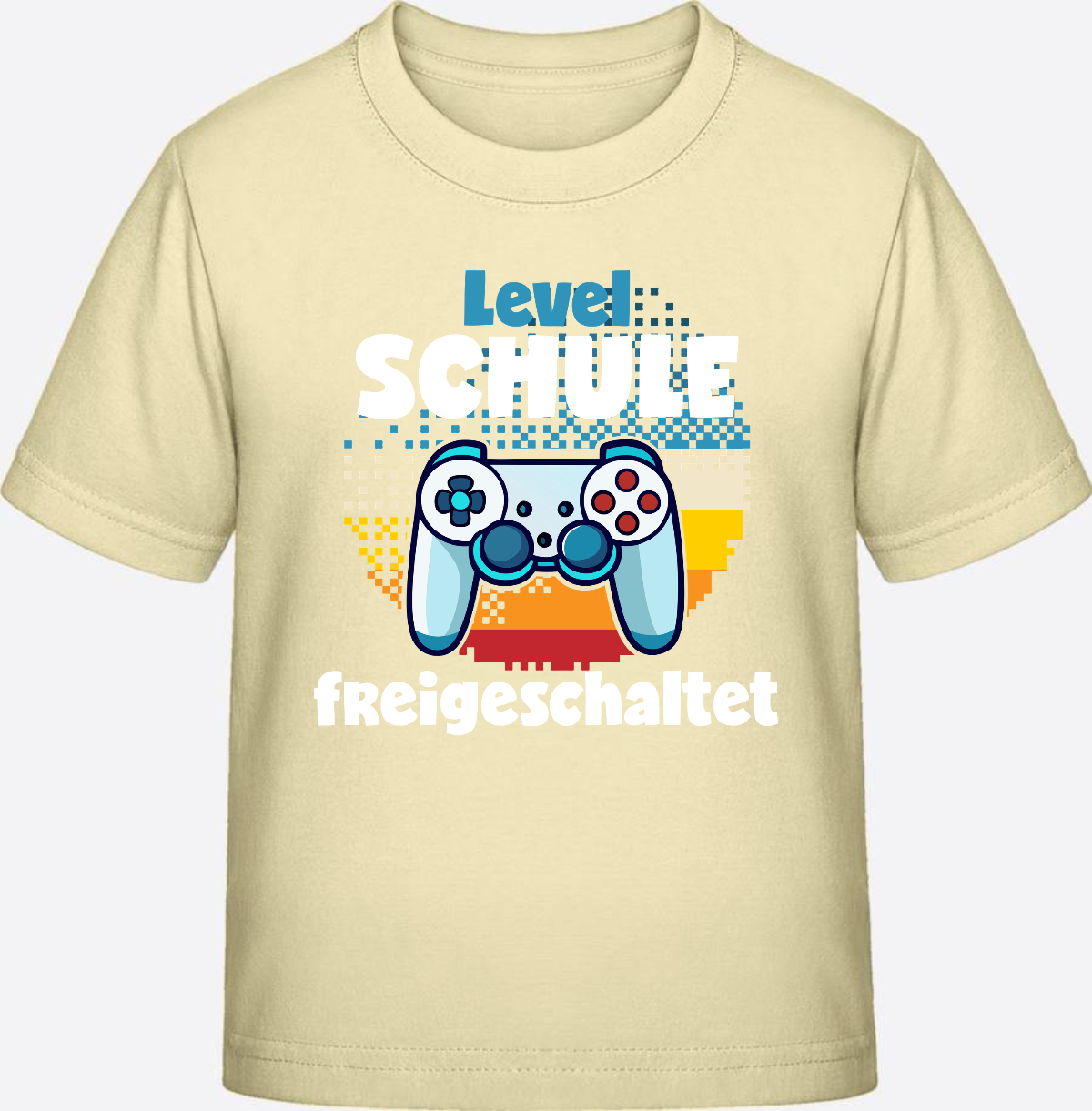 T-Shirt Einschulung: Level Schule freigeschaltet - Butter