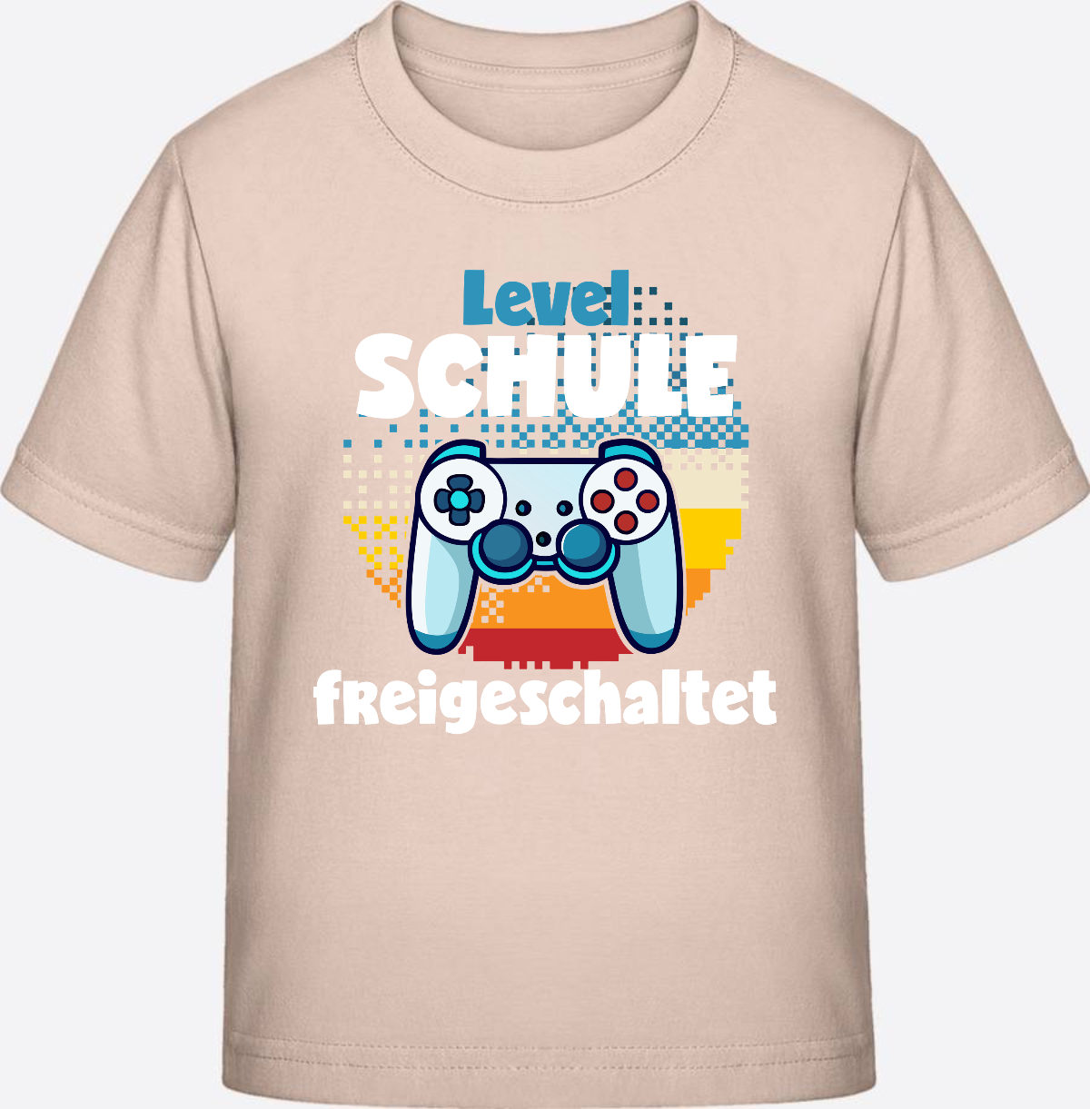 T-Shirt Einschulung: Level Schule freigeschaltet - Eco-Heather