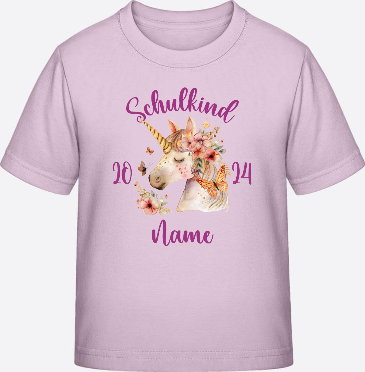 T-Shirt Einschulung Mädchen – Schulkind Geschenk mit Namen - Pink Sixties