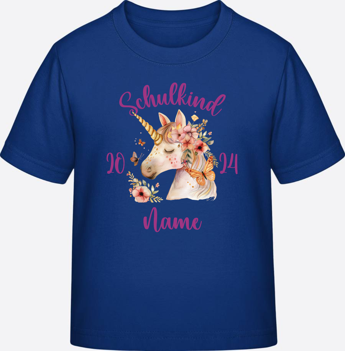 T-Shirt Einschulung Mädchen – Schulkind Geschenk mit Namen - Royal