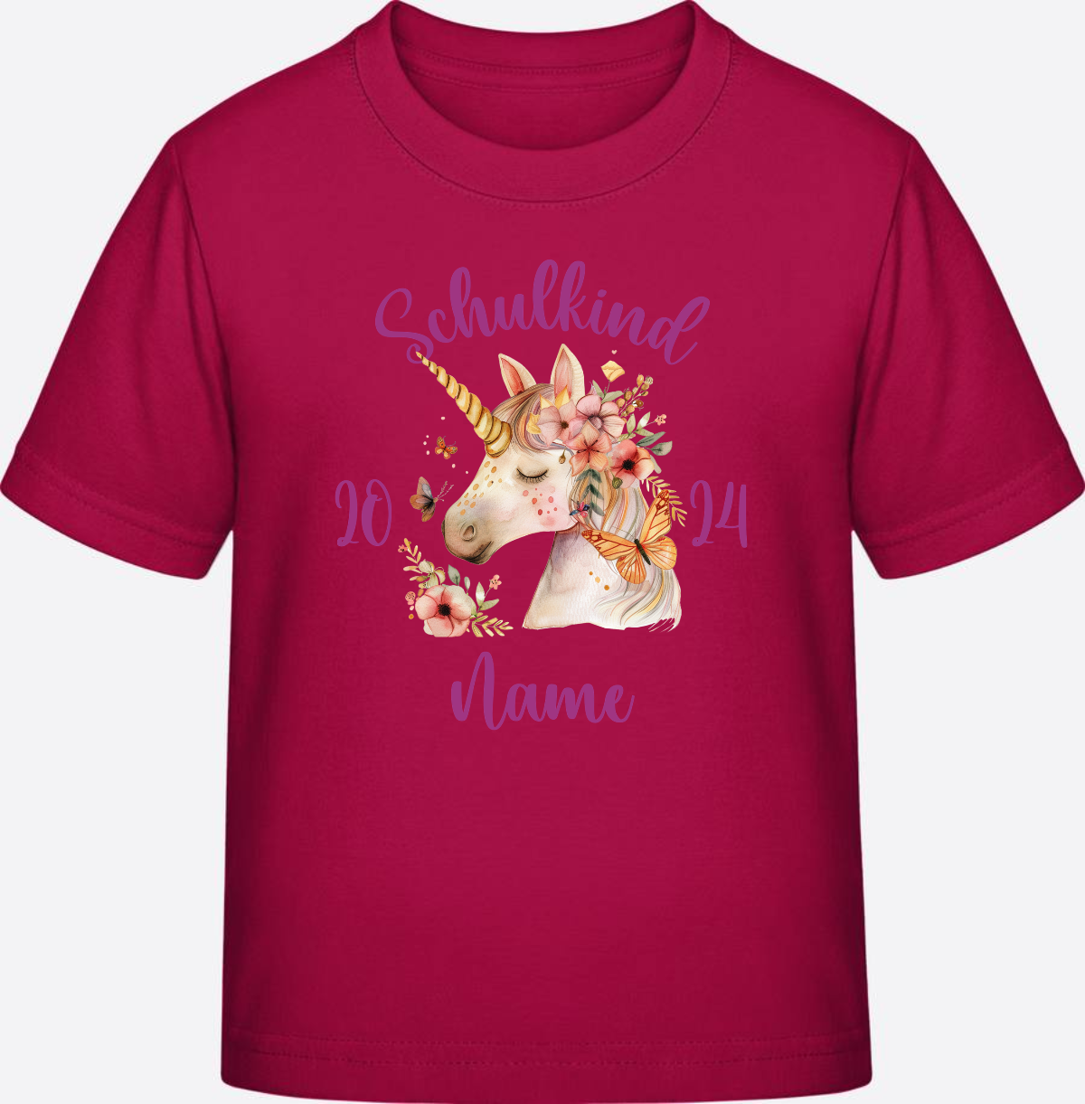 T-Shirt Einschulung Mädchen – Schulkind Geschenk mit Namen - Sorbet
