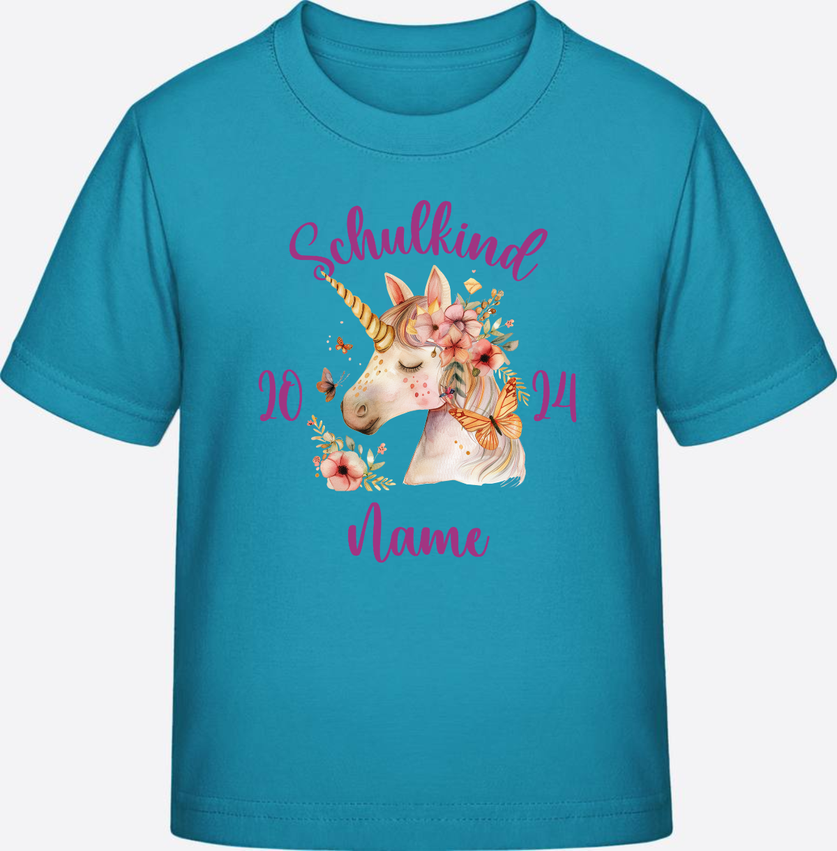 T-Shirt Einschulung Mädchen – Schulkind Geschenk mit Namen - Swimming Pool