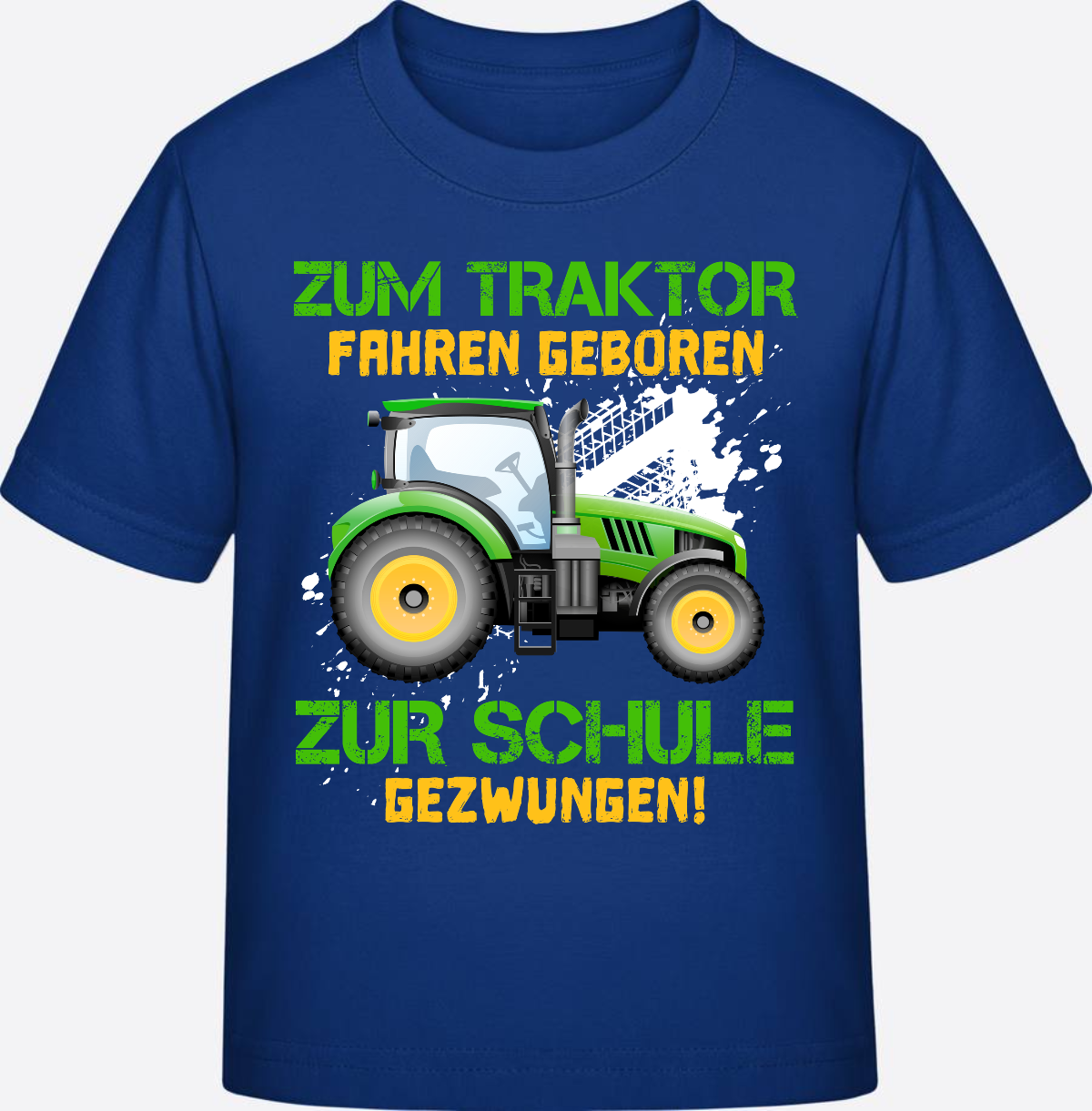 T-Shirt Einschulung: Zum Traktor fahren geboren (mit Name) - Royal