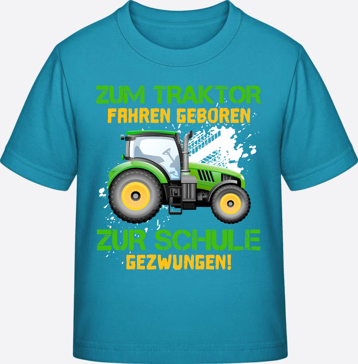 T-Shirt Einschulung: Zum Traktor fahren geboren (mit Name) - Swimming Pool
