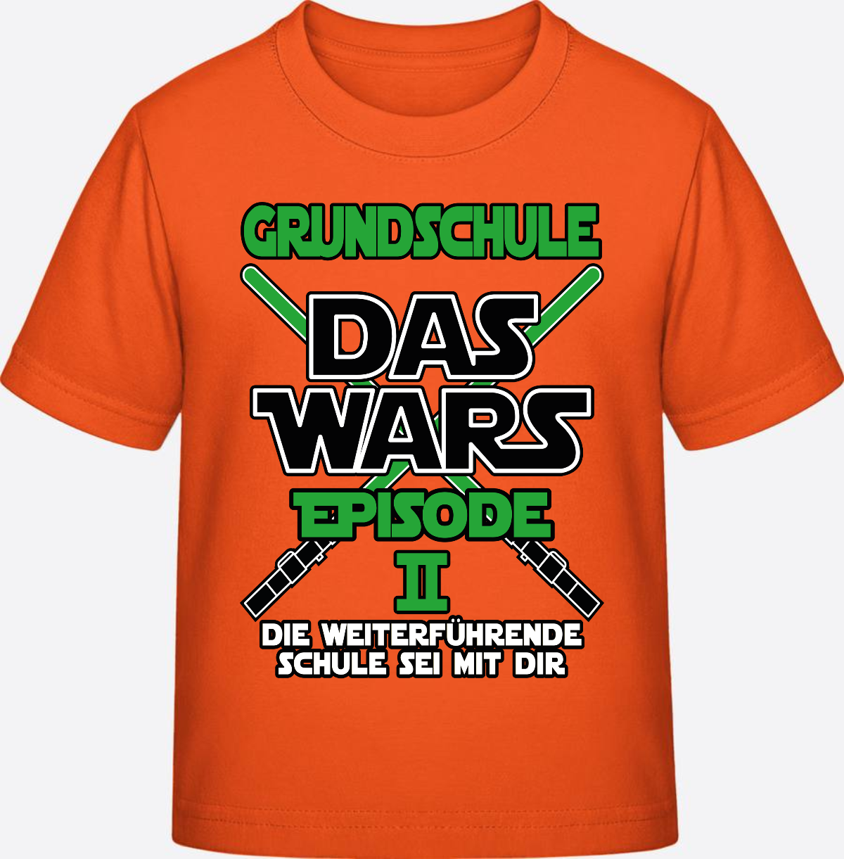 T-Shirt Grundschule Das Wars – Episode 2 personalisiert - Orange