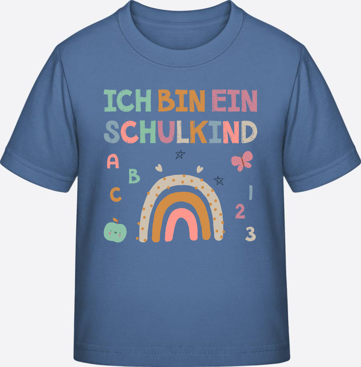 T-Shirt „Ich bin ein Schulkind“ – Geschenk zur Einschulung - Bright Blue