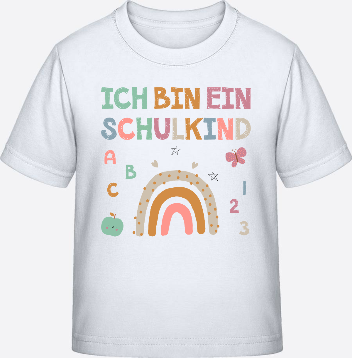 T-Shirt „Ich bin ein Schulkind“ – Geschenk zur Einschulung - White