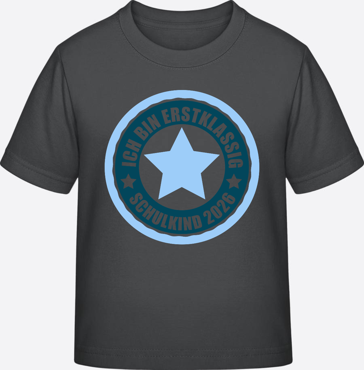 T-Shirt „Ich bin erstklassig 2026“ – Einschulung Geschenk - Anthracite