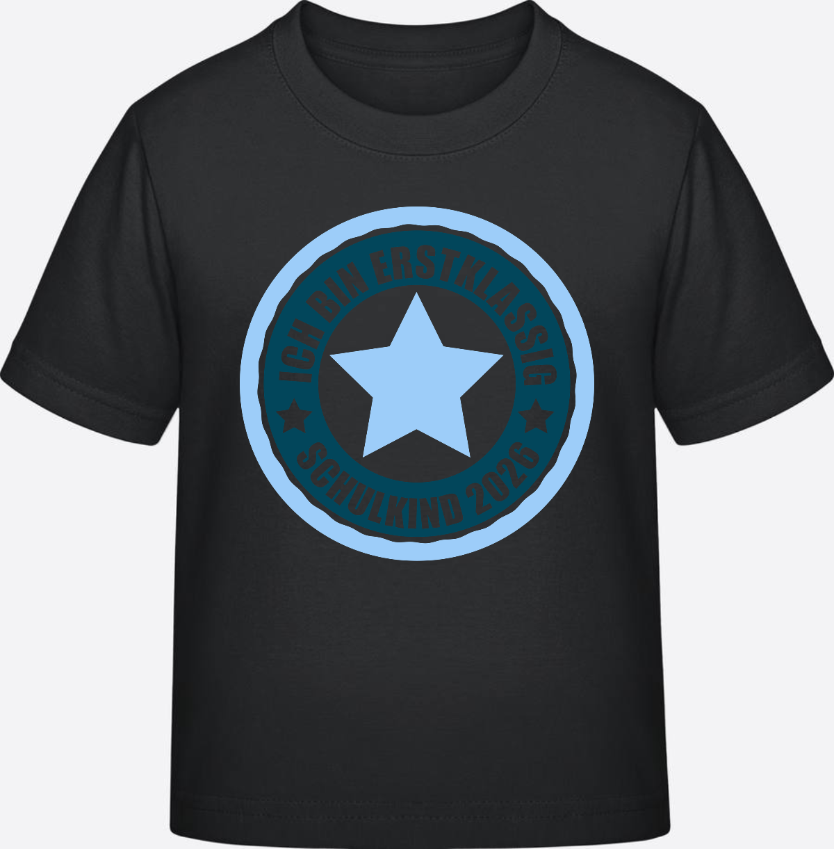 T-Shirt „Ich bin erstklassig 2026“ – Einschulung Geschenk - Black