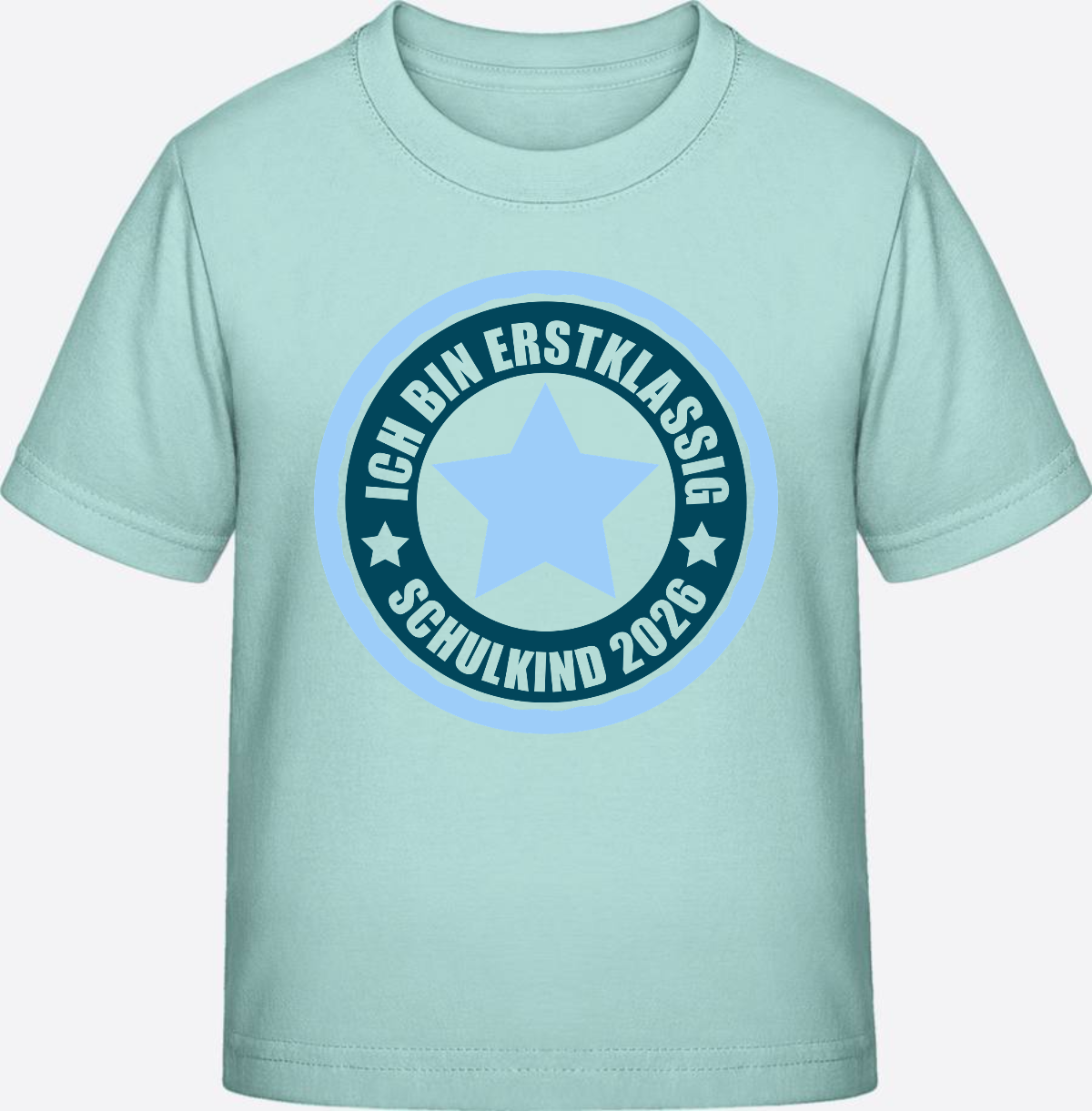T-Shirt „Ich bin erstklassig 2026“ – Einschulung Geschenk - Caribbean Blue