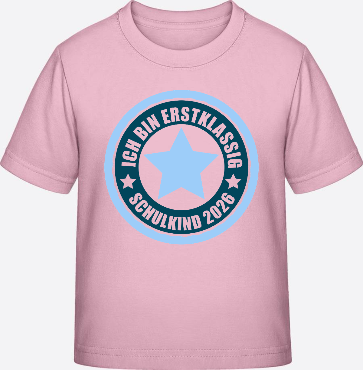 T-Shirt „Ich bin erstklassig 2026“ – Einschulung Geschenk - Cotton Pink