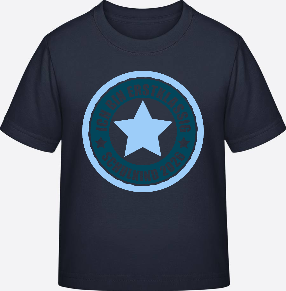 T-Shirt „Ich bin erstklassig 2026“ – Einschulung Geschenk - French Navy