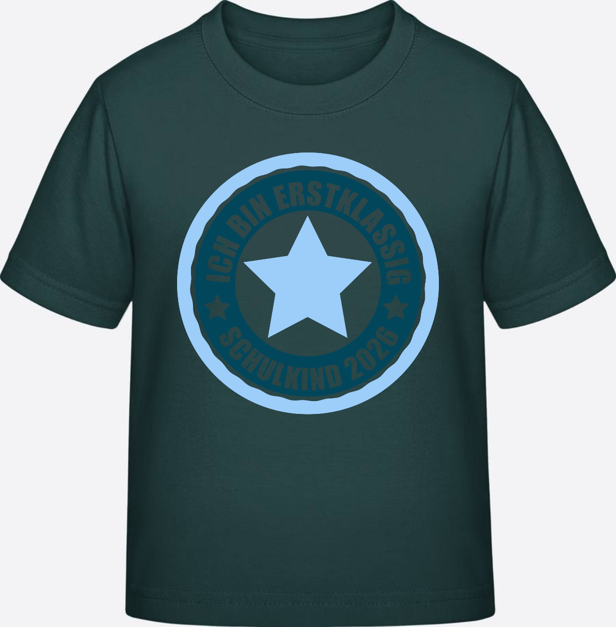 T-Shirt „Ich bin erstklassig 2026“ – Einschulung Geschenk - Glazed Green