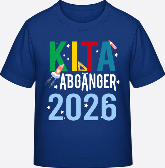 T-Shirt Kita Abgänger 2026 personalisiert – Einschulung - Royal