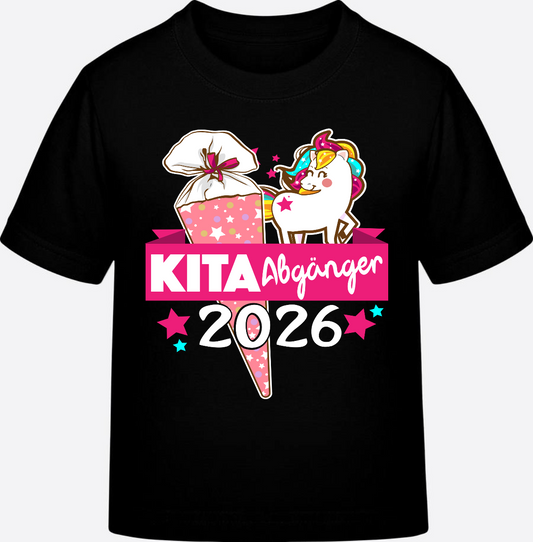 T-Shirt Kita Abgänger 2026 – Personalisiert mit Name - Black