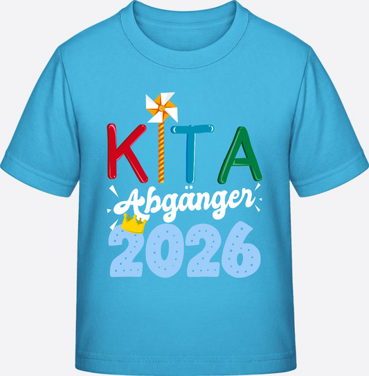 T-Shirt Kita Abgänger 2026 – Personalisiert zur Einschulung - Aqua Blue