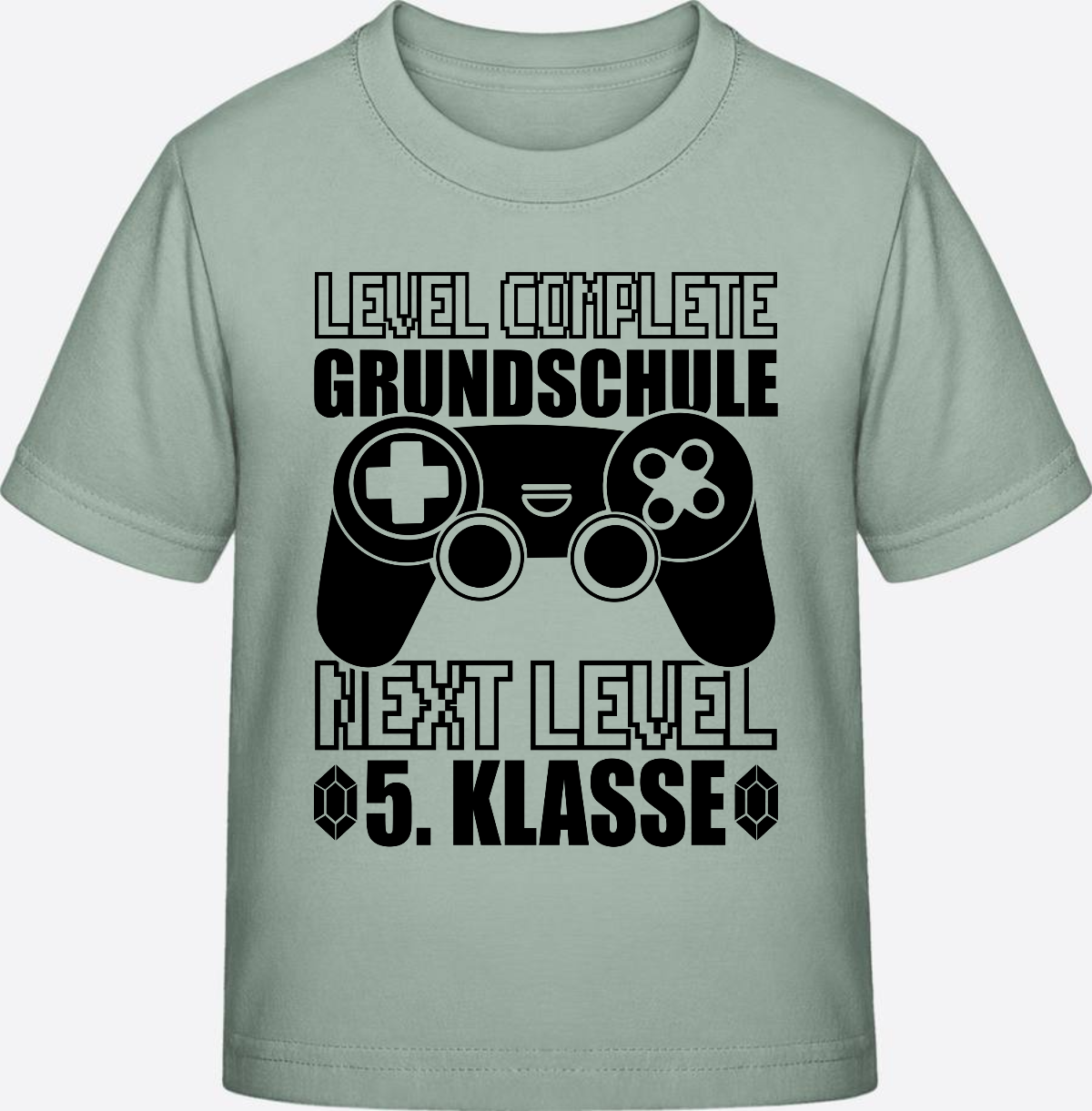 T-Shirt Level complete 5. Klasse - Personalisiert mit Name - Aloe