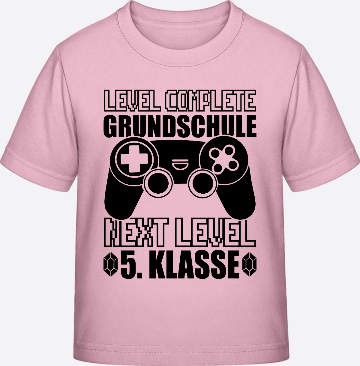 T-Shirt Level complete 5. Klasse - Personalisiert mit Name - Cotton Pink