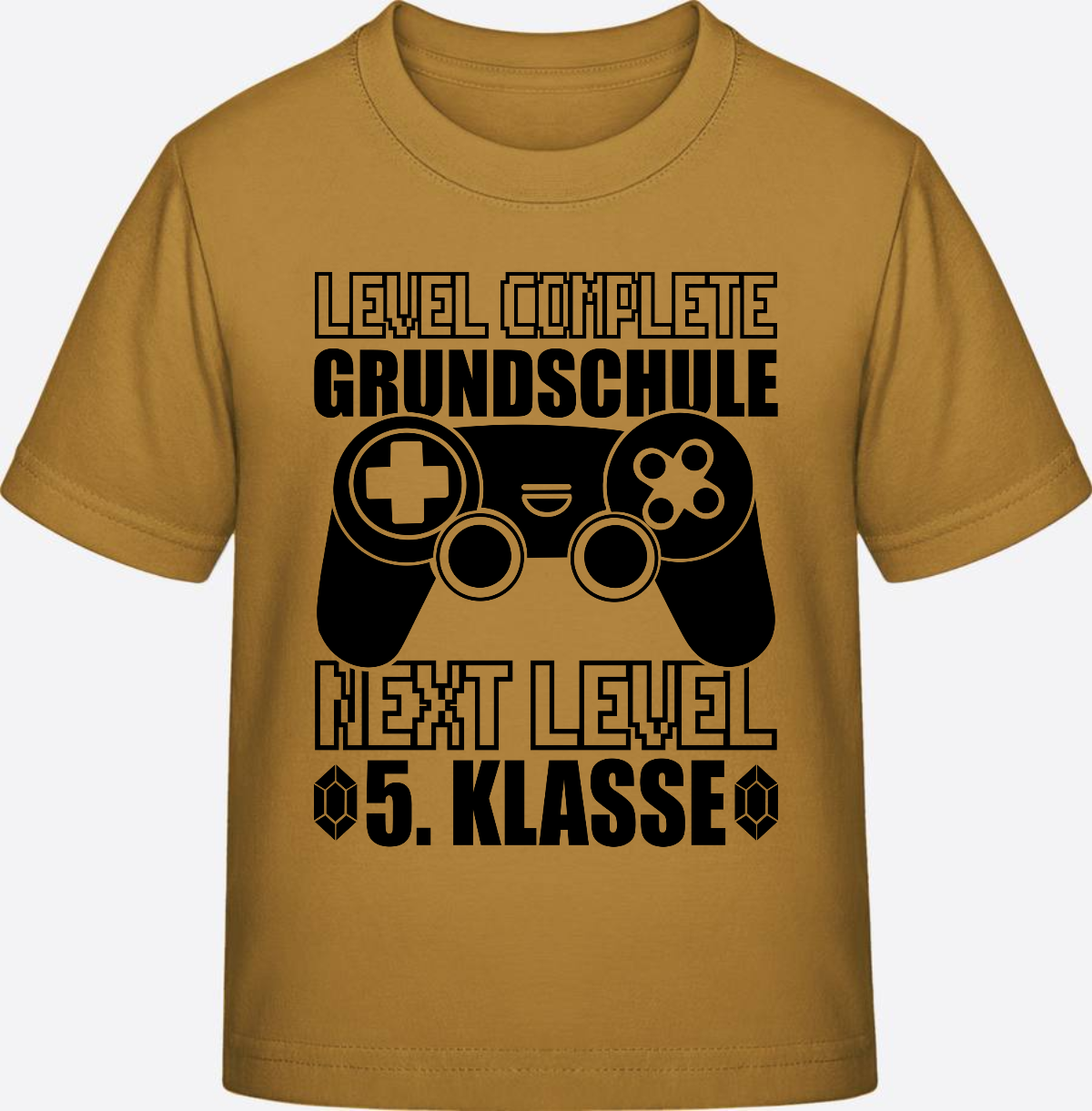 T-Shirt Level complete 5. Klasse - Personalisiert mit Name - Ochre