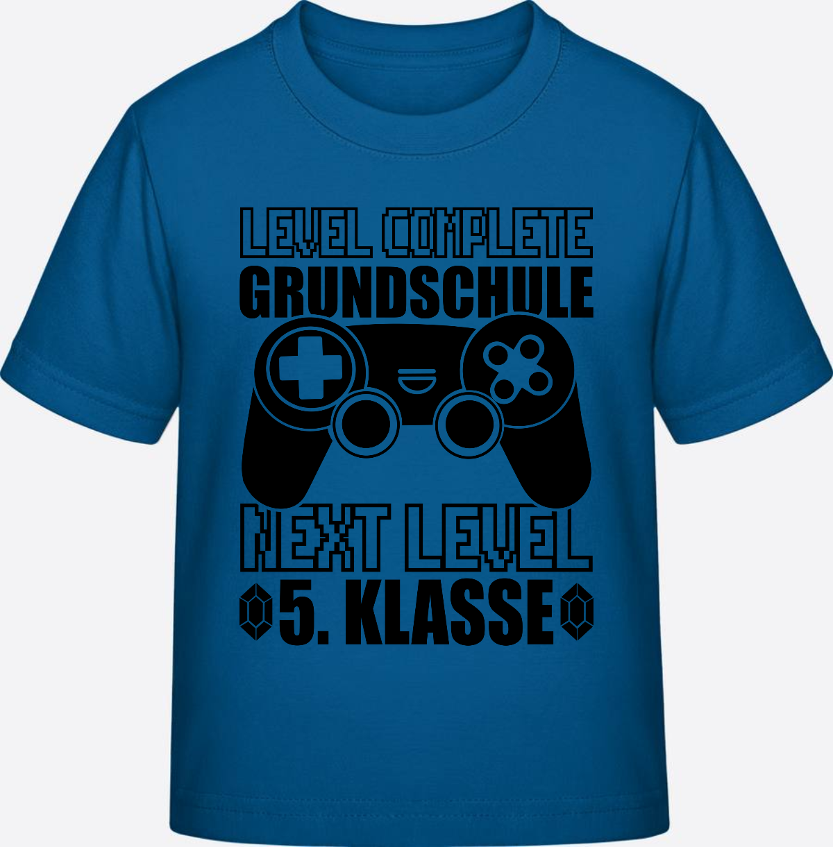 T-Shirt Level complete 5. Klasse - Personalisiert mit Name - Royal Blue