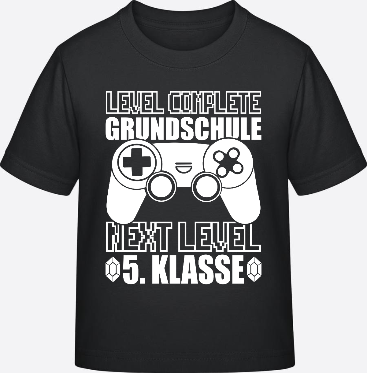 T-Shirt Next Level 5. Klasse personalisiert - weiß - Black
