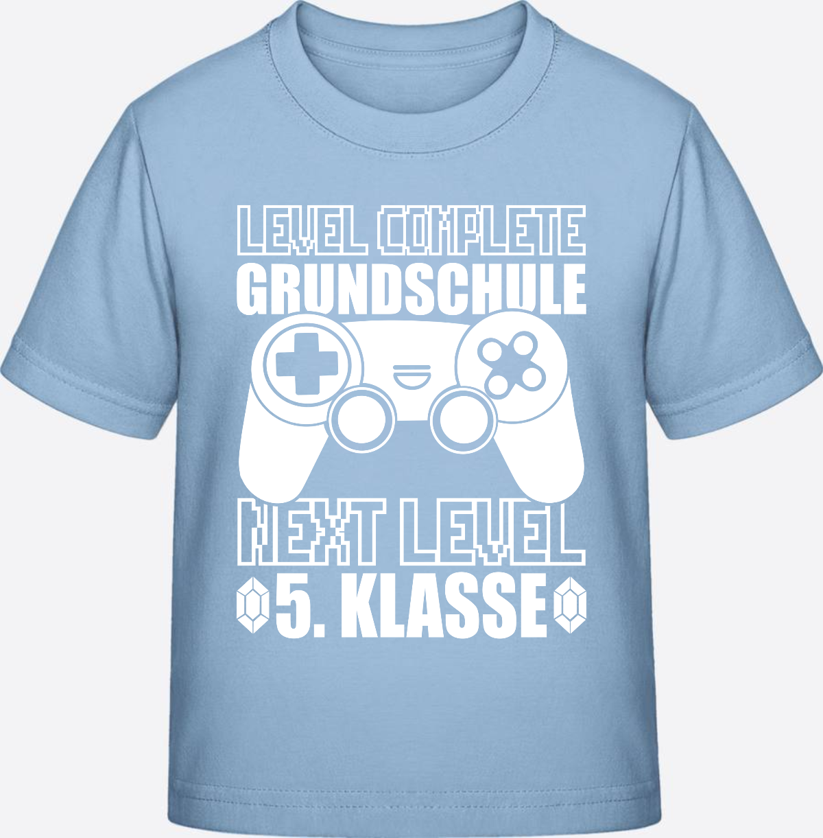 T-Shirt Next Level 5. Klasse personalisiert - weiß - Blue Soul
