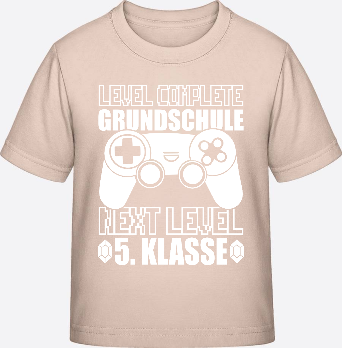T-Shirt Next Level 5. Klasse personalisiert - weiß - Eco-Heather