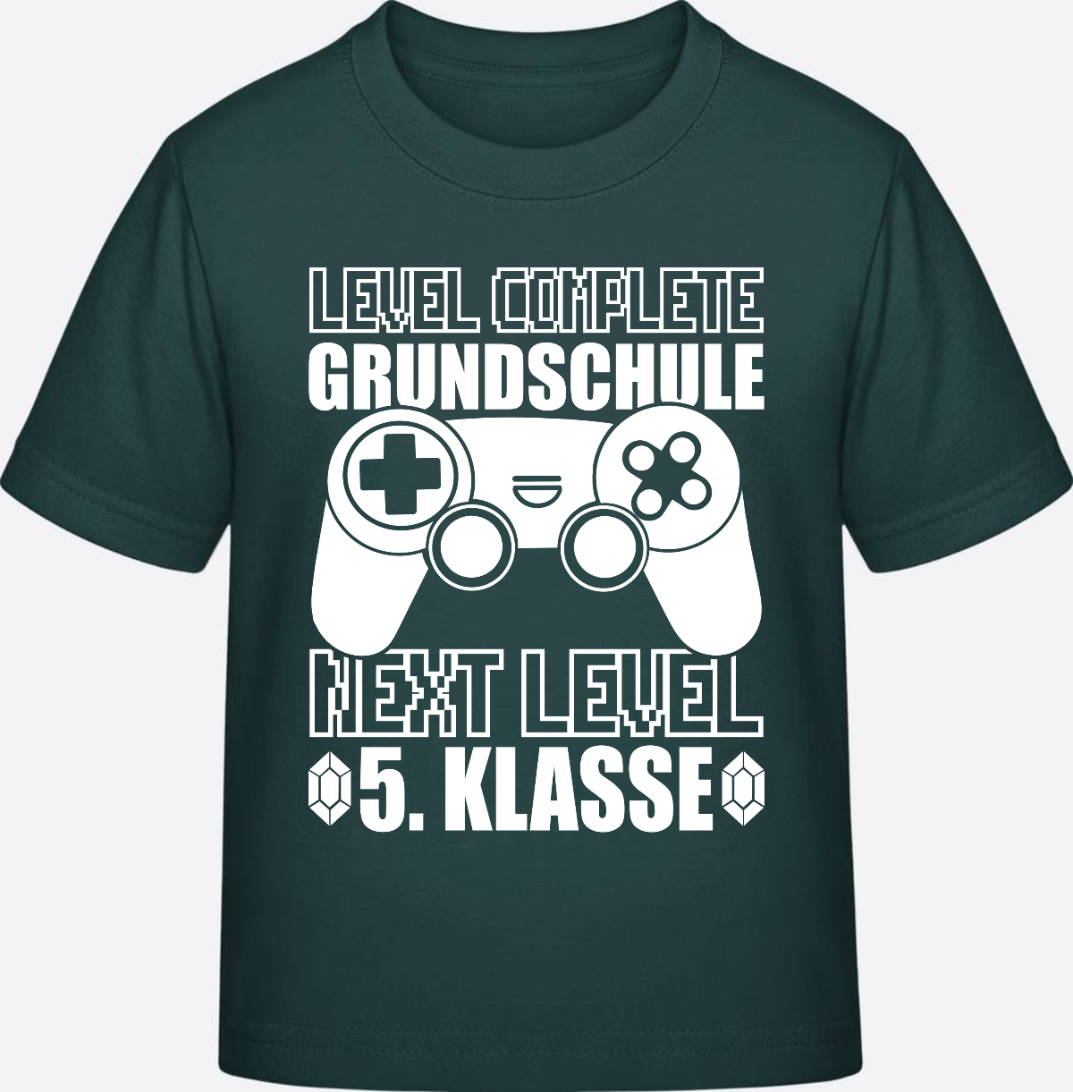 T-Shirt Next Level 5. Klasse personalisiert - weiß - Glazed Green
